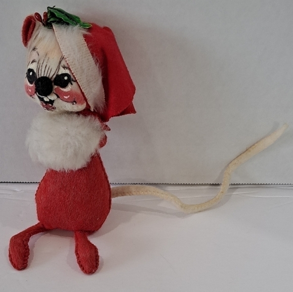 Annalee Other - 1969 Annalee Mobilitee Mice Mrs Santa Mouse Holly Muff Posable Christmas